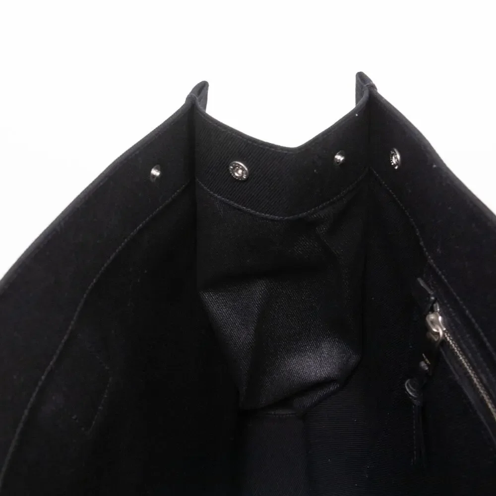 Saint Laurent Rive Gauche Canvas Tote Black&White